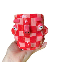 Load image into Gallery viewer, 'Pretty in Pink Checkerboard' Pot