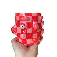 Load image into Gallery viewer, 'Pretty in Pink Checkerboard' Pot