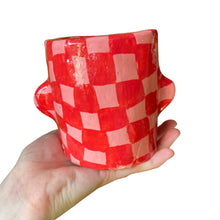 Load image into Gallery viewer, 'Pretty in Pink Checkerboard' Pot