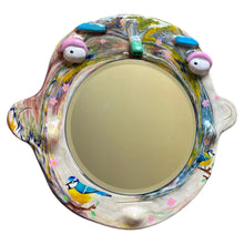 Load image into Gallery viewer, 'Marble at Those Beautiful Blue Birds' BIG Ponky Wall Mirror