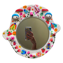Load image into Gallery viewer, 'Shrubs, Hugs & Bugs' BIG Ponky Wall Mirror