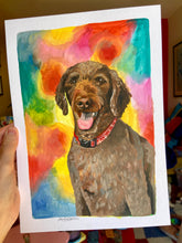Load image into Gallery viewer, Colourful Pet Portrait Commission Artwork (currently closed)