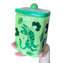 Load image into Gallery viewer, 'Green Tigers' Storage Jar (One-Off)