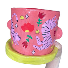 Load image into Gallery viewer, 'Pink Tigers' Large Plant Pot (one-off)