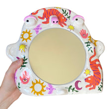 Load image into Gallery viewer, 'Boho Tiger' Stand-Up Mirror (one-off)