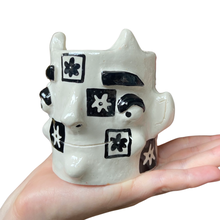 Load image into Gallery viewer, 'Contrast Flowers' Lil' Devil Pot