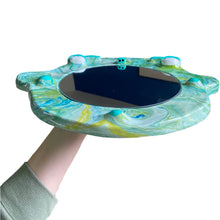 Load image into Gallery viewer, 'Teal Marbled' BIG Ponky Wall Mirror (one-off)