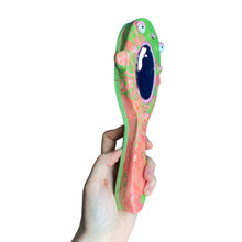 Load image into Gallery viewer, Hand-Held 'Green & Pink" Mirror