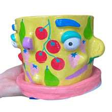Load image into Gallery viewer, 'Farmers Market' Large Plant Pot (one-off)