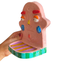 Load image into Gallery viewer, 'Pink Stripes' Ponky Wall Shelf (One-Off)