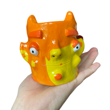 Load image into Gallery viewer, 'Orange & Yellow' Lil' Devil Pot
