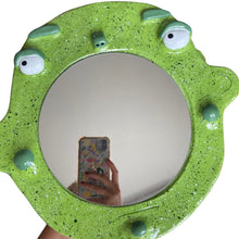 Load image into Gallery viewer, 'Green Speckled' BIG Ponky Wall Mirror (one-off) SALE