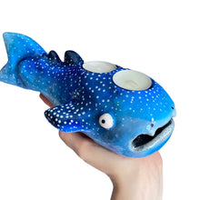 Load image into Gallery viewer, Blue Whale Shark Tealight Candle Holder (One-Off)
