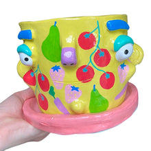 Load image into Gallery viewer, 'Farmers Market' Large Plant Pot (one-off)