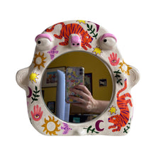 Load image into Gallery viewer, 'Boho Tiger' Stand-Up Mirror (one-off)