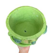 Load image into Gallery viewer, 'Green Speckled' Large Plant Pot (one-off)