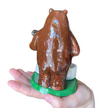 Load image into Gallery viewer, NEW Bear Candle Holder / Matchstick Striker (White Pots)