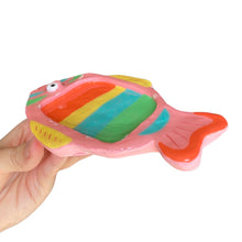 Load image into Gallery viewer, Multi-coloured Fish Soap Dish (one-off)