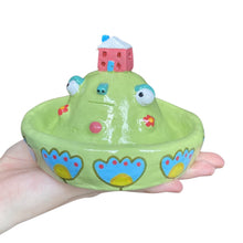 Load image into Gallery viewer, 'Retro Flowers' House on the Hill Dish (One-Off)