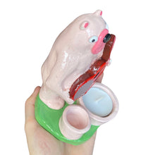 Load image into Gallery viewer, NEW Light Pink Bear Candle Holder / Matchstick Striker
