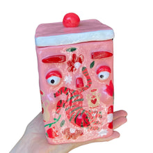 Load image into Gallery viewer, 'Pink & Red Tigers' Storage Jar (One-Off)