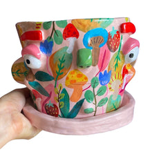 Load image into Gallery viewer, 'Bright Florals' Large Plant Pot (one-off)