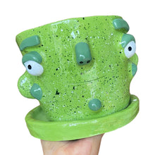 Load image into Gallery viewer, 'Green Speckled' Large Plant Pot (one-off)
