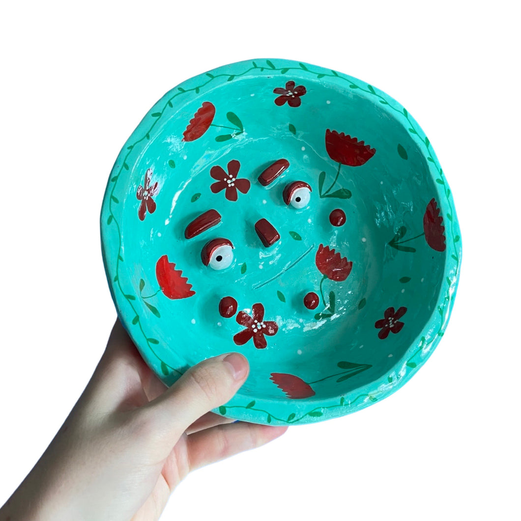 'Red Flowers' Bowl
