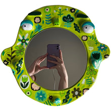 Load image into Gallery viewer, Groovy Green BIG Ponky Wall Mirror (One-Off)