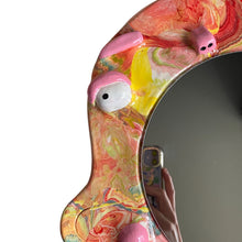 Load image into Gallery viewer, 'Marbled' BIG Ponky Wall Mirror (one-off design)