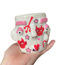 Load image into Gallery viewer, 'Cheeky Devils in Pink' Lil' Pot