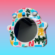 Load image into Gallery viewer, Abstract Design Stand-Up Mirror in White