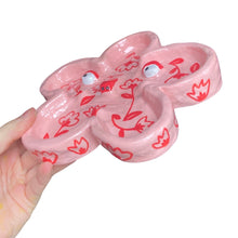 Load image into Gallery viewer, 'Pink & Red' Flower Dish (One-off)