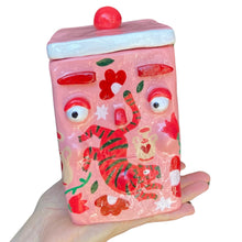 Load image into Gallery viewer, 'Pink & Red Tigers' Storage Jar (One-Off)