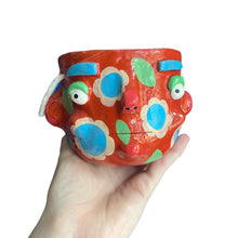 Load image into Gallery viewer, 'Beautiful Blue Flowers' Hanging Pot