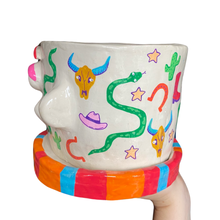 Load image into Gallery viewer, 'Wild West' Large Plant Pot (One-Off)