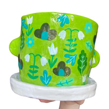 Load image into Gallery viewer, 'Retro Flowers' Large Plant Pot (one-off)