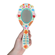 Load image into Gallery viewer, Hand-Held 'Retro Floral' Mirror (One-Off)