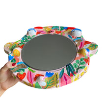 Load image into Gallery viewer, 'Bright Florals' BIG Ponky Wall Mirror (one-off)