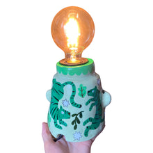 Load image into Gallery viewer, 'Green Tigers' Lamp Base
