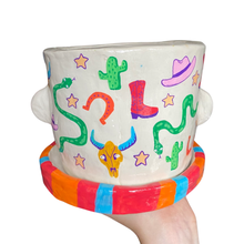 Load image into Gallery viewer, 'Wild West' Large Plant Pot (One-Off)