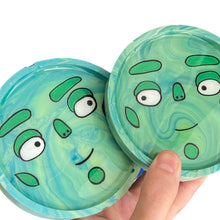 Load image into Gallery viewer, Leafy Green Circle Coaster Set