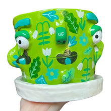 Load image into Gallery viewer, 'Retro Flowers' Large Plant Pot (one-off)