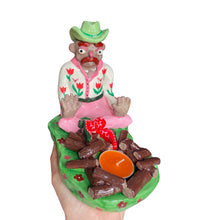 Load image into Gallery viewer, Tulips Cowboy Campfire Candle Holder (One-off)