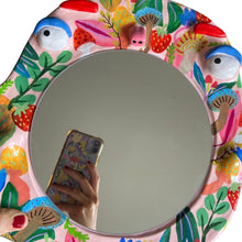 Load image into Gallery viewer, 'Bright Florals' BIG Ponky Wall Mirror (one-off)