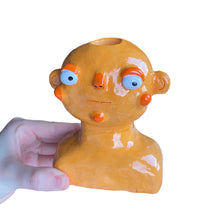 Load image into Gallery viewer, Orange Candlestick Holder (one-off)