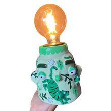 Load image into Gallery viewer, 'Green Tigers' Lamp Base