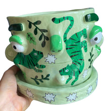Load image into Gallery viewer, 'Green Tigers' Large Plant Pot (one-off)