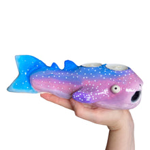 Load image into Gallery viewer, Blue & Pink Whale Shark Tealight Candle Holder (One-Off)