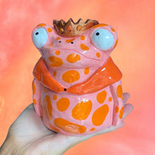 Load image into Gallery viewer, Pink & Orange Frog Tea-Light Holder (One-Off)